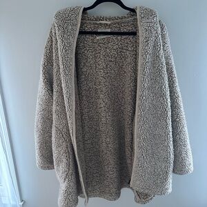 Urban Outfitters Cream Sherpa Cardigan